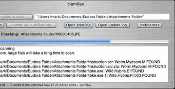 ClamXav 1.0.3h – бесплатный антивирусный сканер