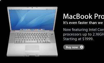 Apple начинает поставки лэптопов MacBook Pro