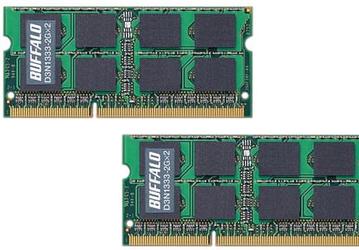 Buffalo предлагает наборы памяти DDR3-1333 для современных ноутбуков   