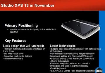 Мощные и элегантные ноутбуки Dell Studio XPS 13 и 16 появятся в ноябре, примкнув к линейке XPS