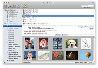 StuffIt Deluxe 2009 поддерживает QuickLook 