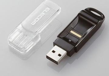 Elecom: сканер отпечатков пальцев и USB-накопитель с оным
