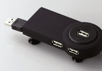 Elecom U2H-FC054S – USB-хаб с присосками