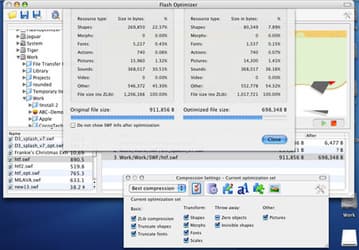 Flash Optimizer 1.8 пддерживает Flash 8