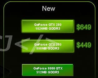 Цены GeForce GTX 280 и GTX 260, розничные и оптовые