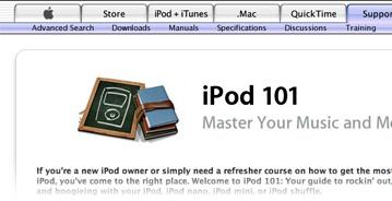 iPod 101 – новый раздел на Apple.com