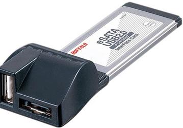 Карта расширения для слота ExpressCard позволяет добавить в ноутбук порты eSATA и USB 2.0