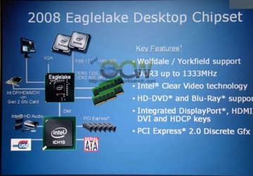 Новые детали о чипсетах семейств Intel Eaglelake и Bearlake