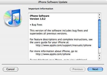 Apple выпустила iPhone Software Version 1.0.2