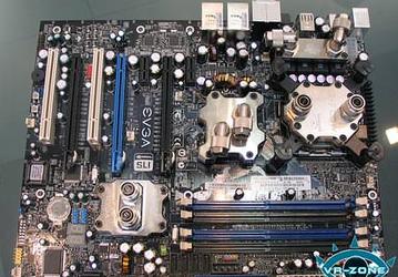 Демонстрация "Black Pearl" во всей красе: плата EVGA 680i SLI с водяным охлаждением внутри стильного корпуса