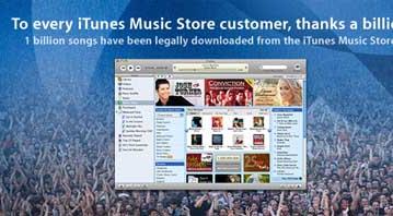 Продажи iTunes Music Store достигли отметки в 1 млрд. треков