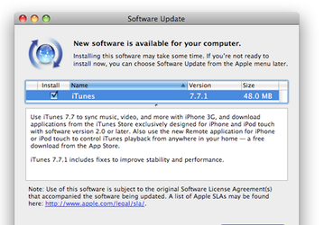 Apple выпустила iTunes 7.7.1 