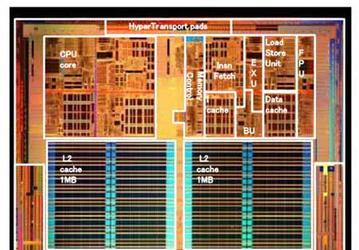 Фото ядра AMD K8 ревизии F