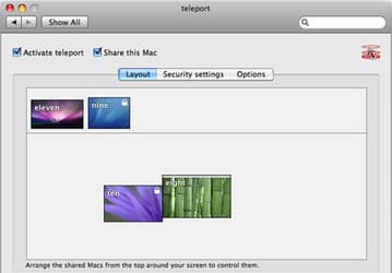 Teleport 1.0 позволяет управлять несколькими Mac одновременно