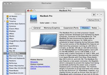 Обновился Mactracker для OS X и iPod