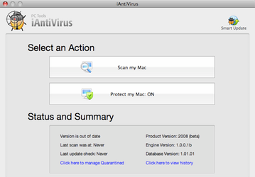 iAntiVirus — антивирус от PC Tools для Mac