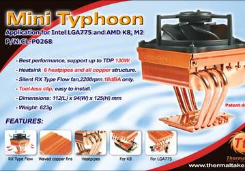 Thermaltake Introduces Tt Mini Typhoon Cooler