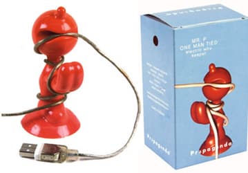 Кто связал маленького человечка? Забавный аксессуар для USB-кабеля one man tied