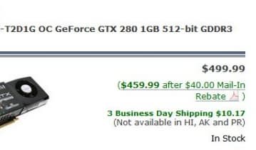 NVIDIA агрессивно снижает цены на GeForce GTX 280/260