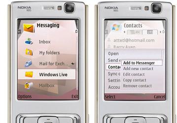 Nokia N95 c Windows Live