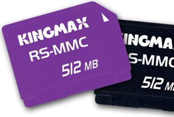 Kingmax introduces RS-MMC, miniSD and HS-MMC media