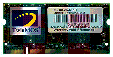 TwinMOS: анонс модулей DDR2-533 SO-DIMM для платформы Sonoma