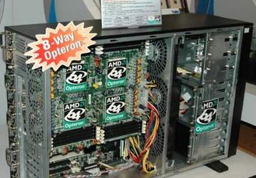 CeBIT 2005: 8-way Opteron-based server from TYAN