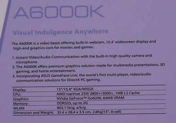 CeBit 2005: more details on Turion64-based notebook from ASUS