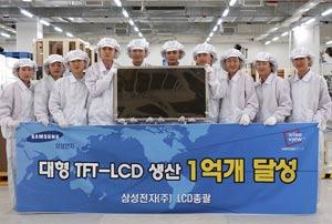 Samsung Electronics выдает "на гора" стомиллионную ЖК-панель большого размера