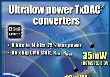 Analog Devices представляет семейство быстродействующих ЦАП