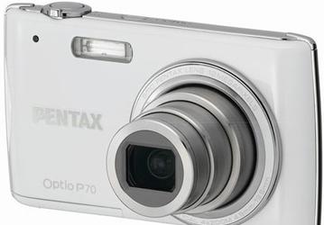 Очень тонкая фотокамера Pentax Optio P70 имеет разрешение 12 Мп