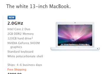 «Белый» MacBook теперь тоже построен на чипсете NVIDIA GeForce 9400M 