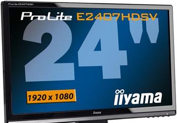 Монитор высокой четкости iiyama ProLite E2407HDSV-1 ориентирован на развлечения