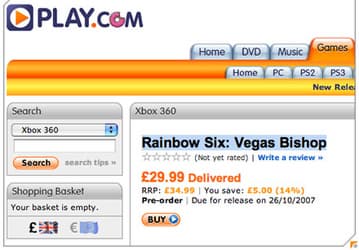 Дополнение Rainbow Six: Vegas Bishop (Xbox 360)
