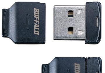 В крошечных USB-накопителях Buffalo используются карты microSD и microSDHC