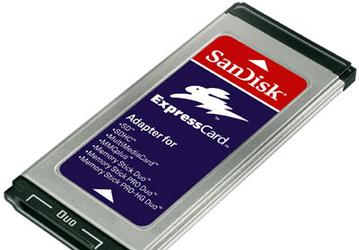SanDisk выпускает «картовод» для ноутбуков с гнездом ExpressCard 