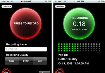 Griffin iTalk — программный комплект для записи звука с помощью iPhone 