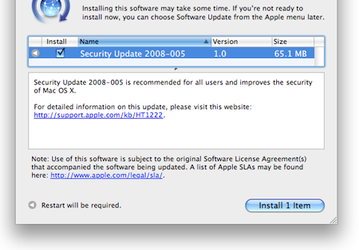 Apple выпустила Security Update 2008-005 для Tiger и Leopard 