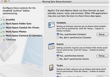 The Missing Sync for Palm OS 6.0.2 имеет полную поддержку Leopard