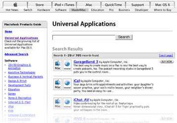 Apple публикует собственный список Universal-программ