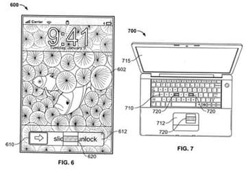 Apple предлагает разместить сканер отпечатков пальцев под тачскрином 
