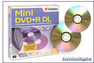 Verbatim выпускает диски Mini DVD+R DL