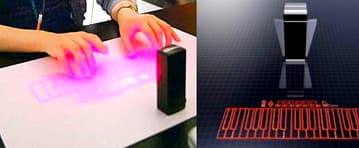 Музыкальный инструмент с виртуальной клавиатурой