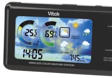 Vitek: три новые беспроводные метеостанции с часами-будильниками