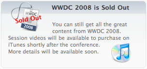 Apple распродала билеты на WWDC 2008