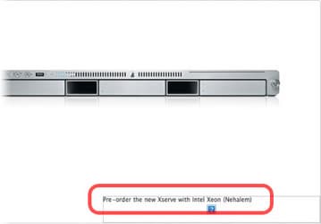 Apple случайно подтвердила выпуск Xserve с Nehalem 