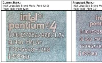Изменения в маркировке Pentium4/Xeon