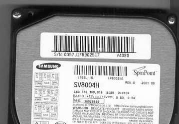 80 Гб винчестеры SpinPoint V40 от Samsung – в продаже