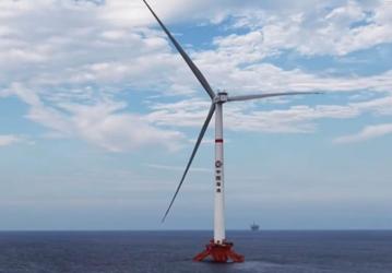 Китай подвесил над морем 16-мегаваттную ветряную турбину размером со 110-этажный дом — ей не страшны мощные тайфуны