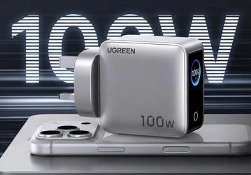 Нитрид галлия, 100 Вт, четыре USB-C и встроенный экран: новый компактный блок питания Ugreen Nexode Pro 100W поступил в продажу в Европе